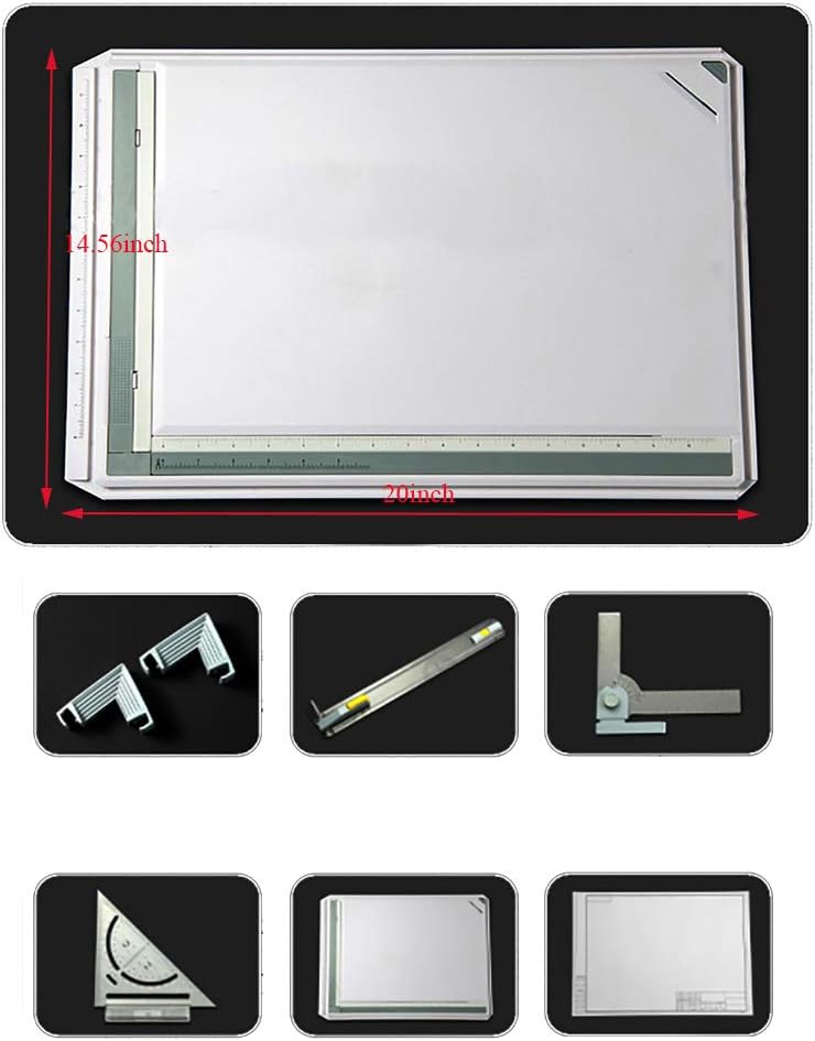 SALEMAR Inch Scale A3 Drafting Table Drawing Board Graphic Architectural Sketch Tool Set