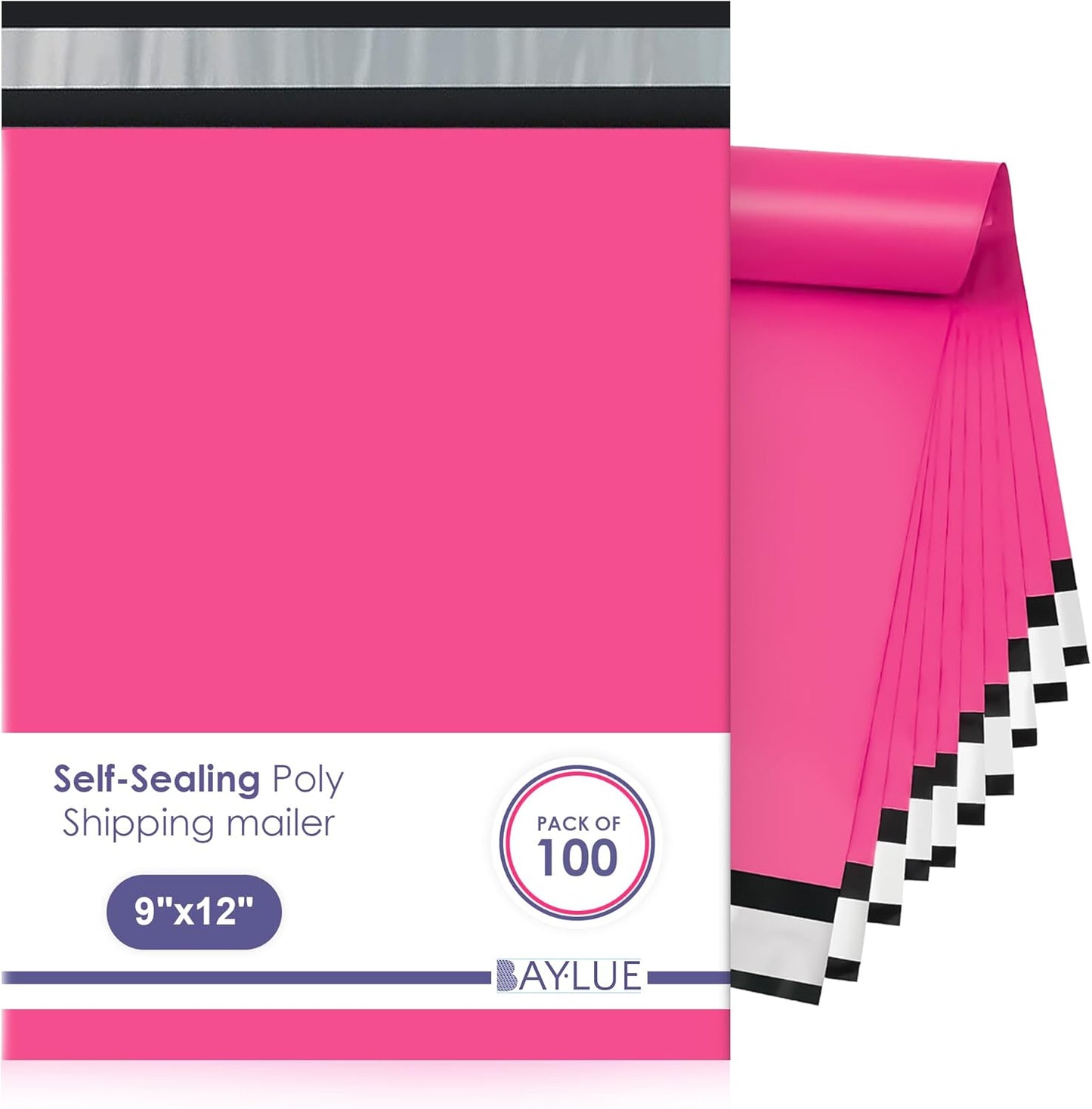 Hot Pink Poly Mailers 9x12 Inch | Strong Adhesive Self-Seal mailer Bags | Tamper, Tear, Water Resistant Shipping Envelopes | Thick Strong Material Polymailer Bags Clothing Bag | 1000 Pack Bulk - Lumora Desk