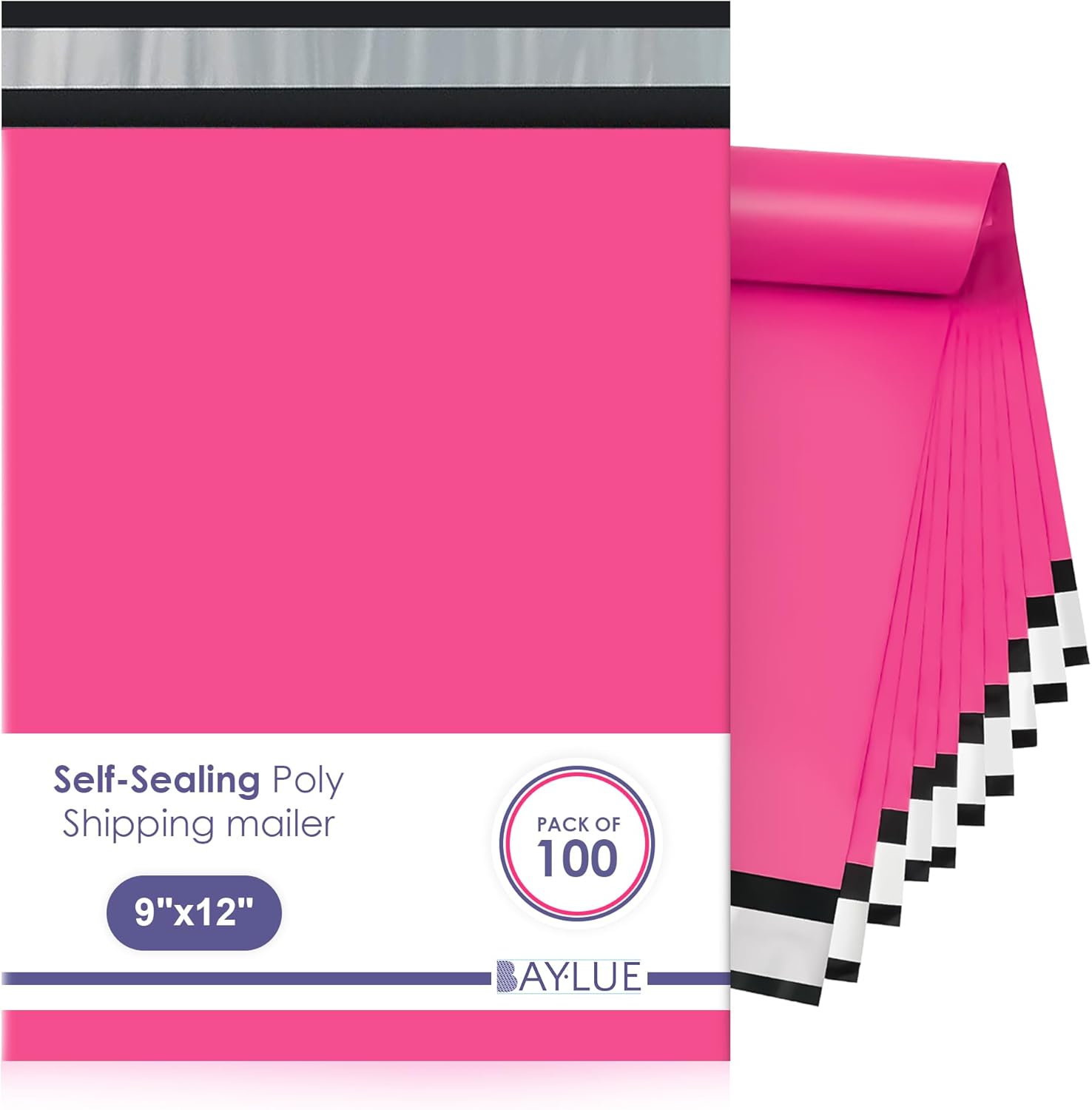 Hot Pink Poly Mailers 9x12 Inch | Strong Adhesive Self-Seal mailer Bags | Tamper, Tear, Water Resistant Shipping Envelopes | Thick Strong Material Polymailer Bags Clothing Bag | 1000 Pack Bulk - Lumora Desk