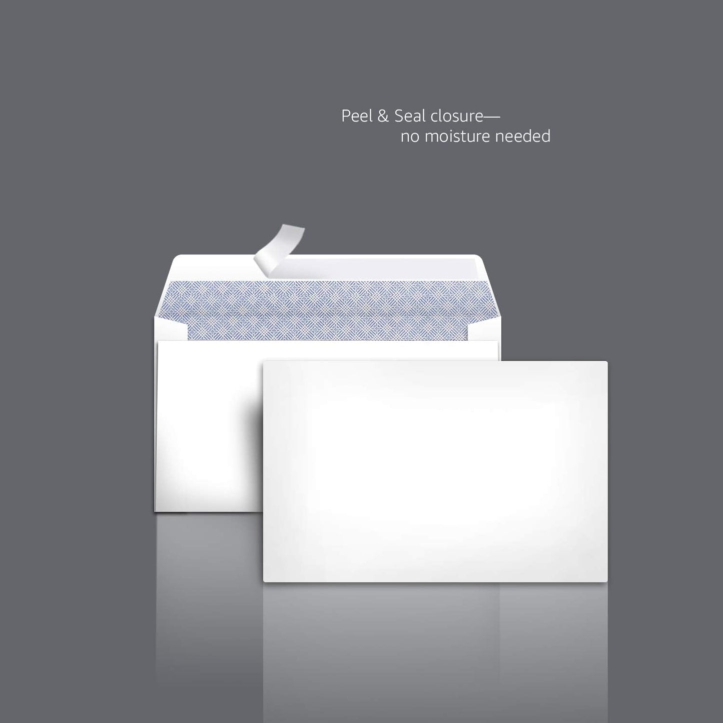 Amazon Basics Quality #6 3/4 Security-Tinted Envelopes with Peel and Seal, 300-Pack, White - Lumora Desk