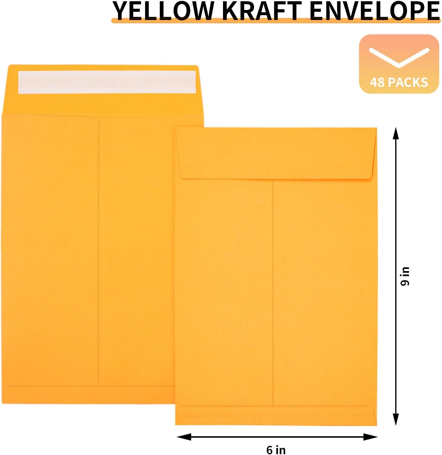 Joyberg 6x9 Envelopes Self Seal, Yellow, Printable, Tear Resistant Kraft Envelopes for Mailing Letters, Documents, Photos, Invitations - Lumora Desk