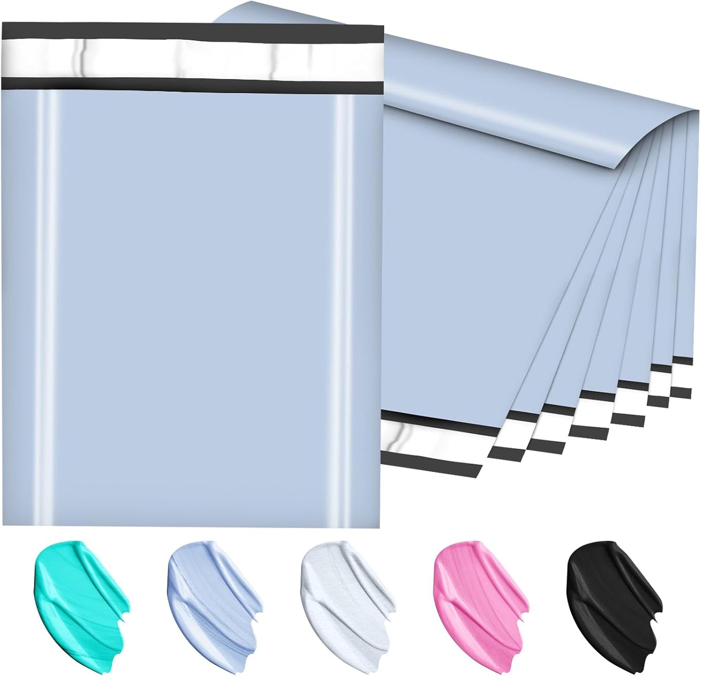 Poly Mailers 14.5x19, Large Poly Mailers 100 Pack, Shipping Mailers with Self Seal Adhesive, Waterproof and Tear-Proof Mailers Poly Bags for Small Business (Light Blue） - Lumora Desk
