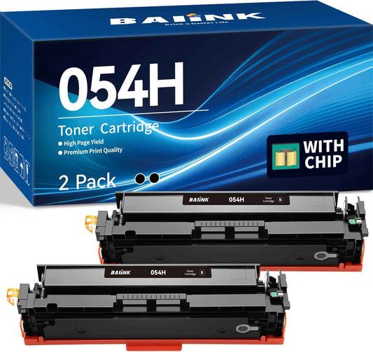 Compatible 054H Toner Cartridge Black Replacement for Canon 054 054H Toner Cartridge Compatible with Color ImageClass MF644Cdw LBP622Cdw MF642Cdw MF641Cdw MF641Cw Printer, 2-Black