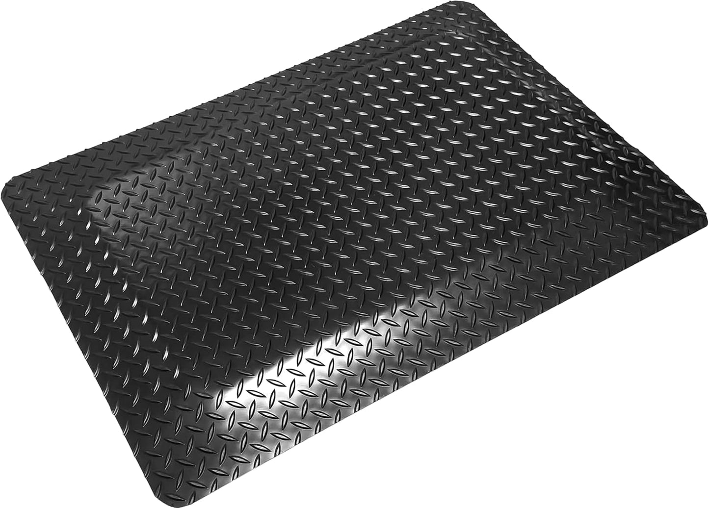 Rhino Mats, American Classic Diamond Anti-Fatigue Mats, Industrial Ergonomic Comfort Standing Mat for Work, Home, Garage, Office, Kitchen or Anywhere (Black 1" Thick, 3 FT. x 11 FT.)