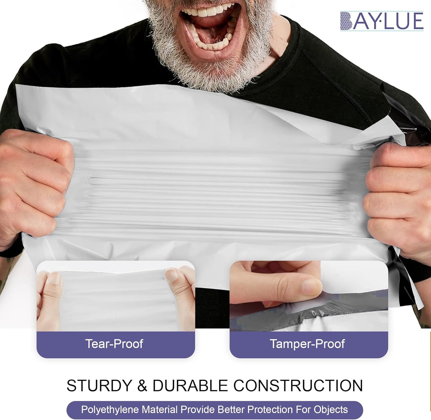 White Large Poly Mailers 19x24 Inch | Strong Adhesive Self-Seal Mailer Bags | Tear, Tamper, Water Resistant Shipping Envelopes | Thick Strong polymailer Bags XL Clothing Shipping Bags | 100 Pcs Bulk - Lumora Desk