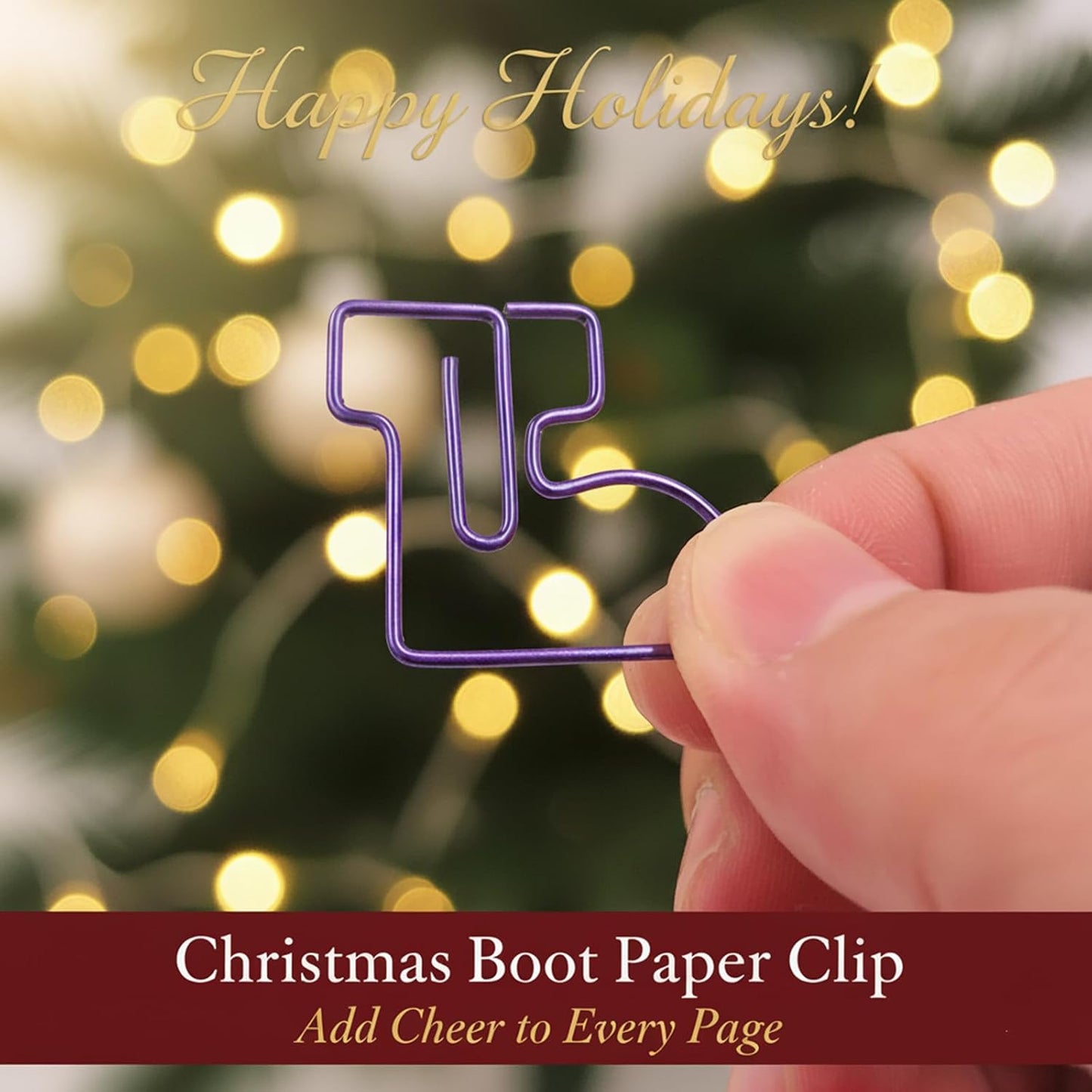 60pcs Cute Christmas Paper Clips, Fun Paperclips, Christmas Office Supplies, Office School Christmas Gifts