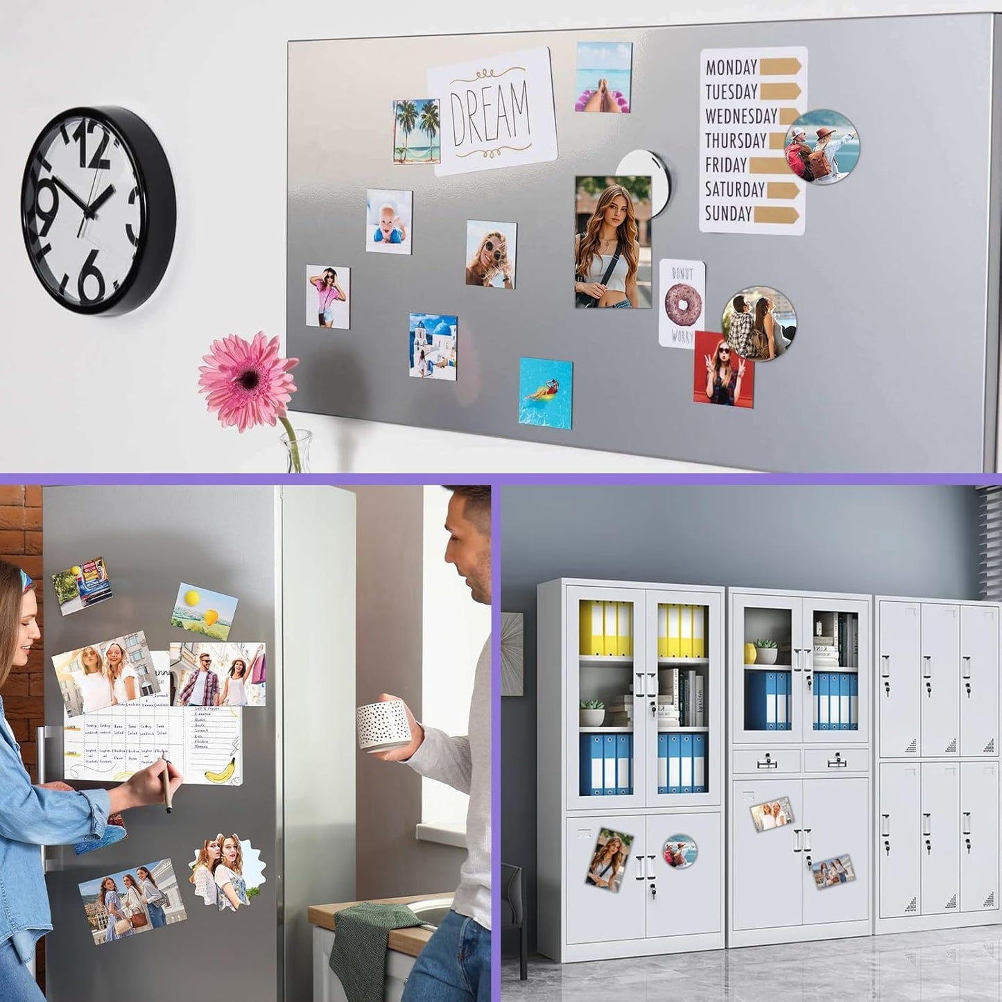 Printable Magnetic Sheets 8.5x11 Inches Matte Magnet Paper Sheet 36 Pcs Non Adhesive Magnetic Paper for Inkjet Printers, Flexible Magnet Photos for DIY Crafts