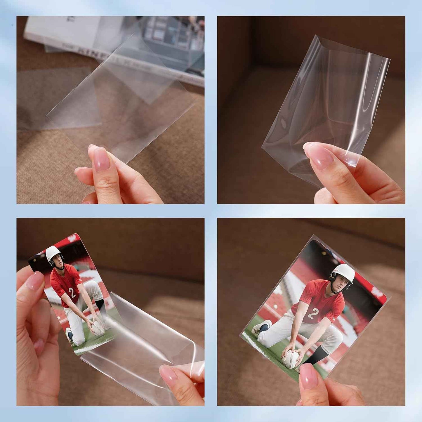 Empsun 600 Count Clear Penny Soft Sleeves: Trading Card Sleeves, Soft Protectors Fit for Standard Cards, Sports Cards, TCG/MTG Game Cards, Baseball Cards