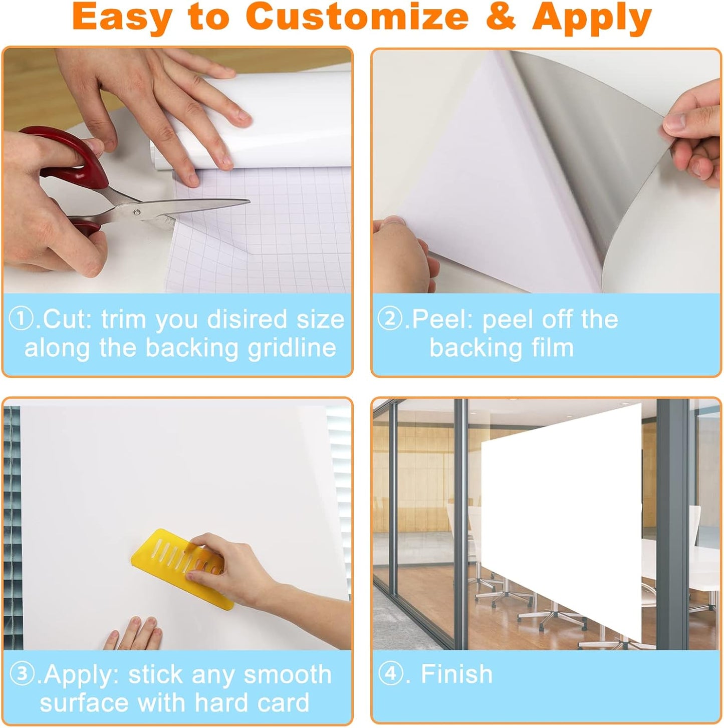 Nortix Whiteboard Wallpaper, Whiteboard Contact Paper, White Board Sticker, Stain-Proof, Super Sticky Peel and Stick Dry Erase Roll for School/Office/Home, 1.45x11ft (1)