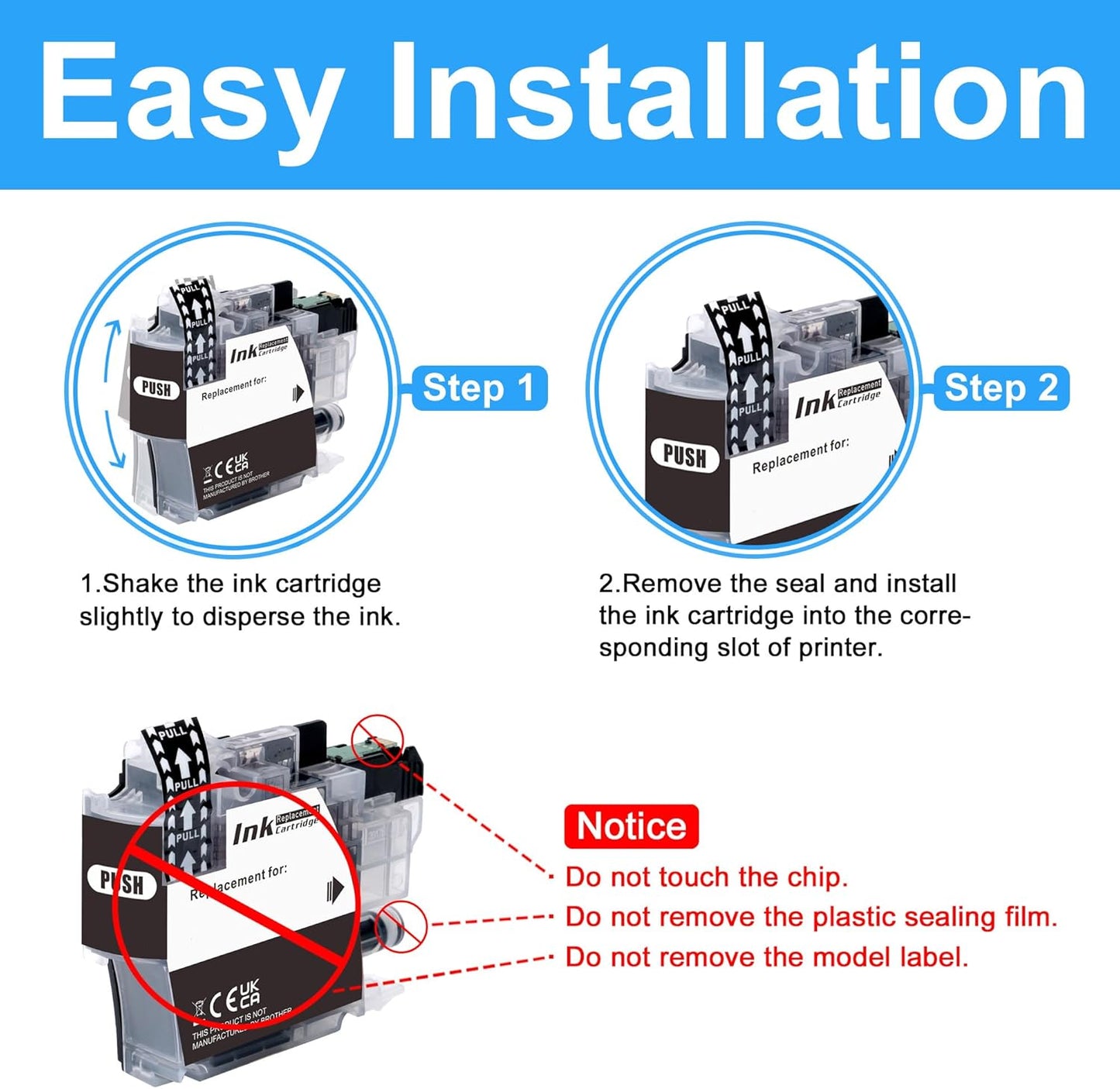 LCL Compatible LC401XL LC401 XL 401XL High Yield Ink Cartridge Replacement for Brother MFC-J1010DW MFC-J1012DW MFC-J1170DW Printer (Black Cyan Magenta Yellow 4-Pack)