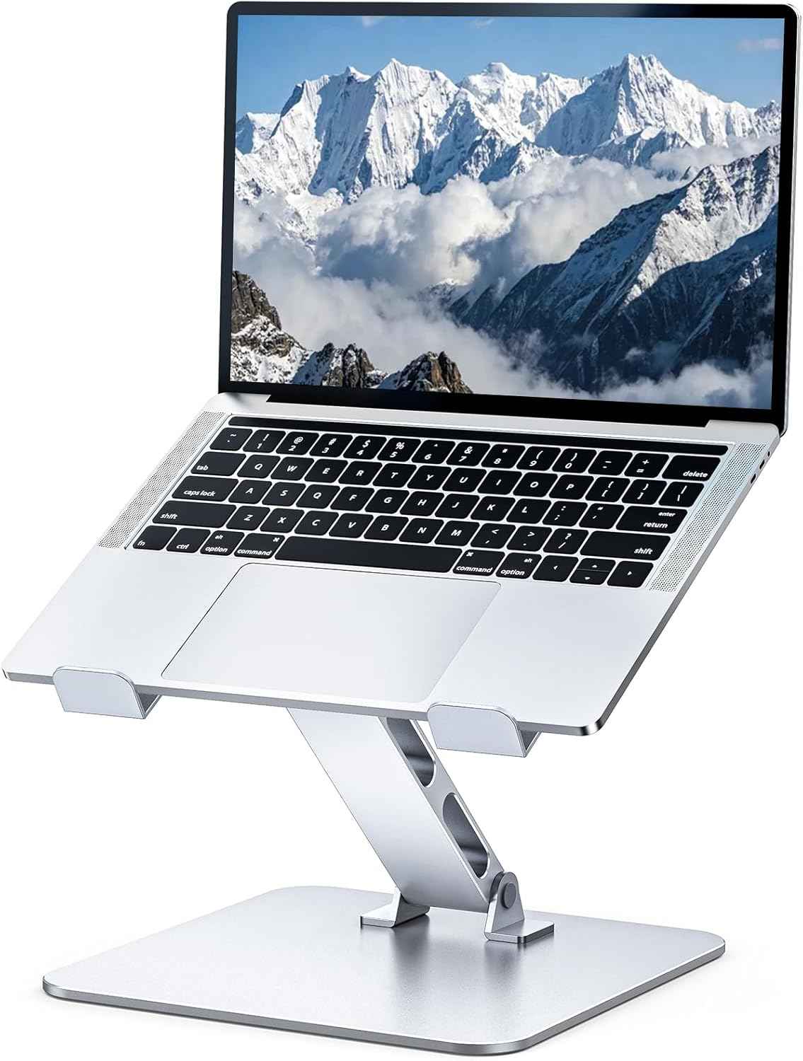 Adjustable Ergonomic Laptop Stand for Desk, Foldable Computer Stand, Stable Aluminum Lectern Notebook Riser & Portable Laptop Holder Mount Compatible with 10-16" MacBook Pro/Air, Dell, HP