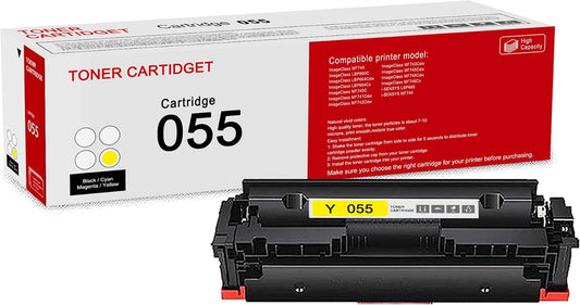 1 Pack 055 3013C001 Yellow Whit chip Toner Cartridge: Compatible CRG 055 3013C001 Replacement for Canon Color ImageClass MF740 LBP660C LBP664Cdw MF740C MF745Cdw i-SENSYS LBP660 MF740 Printer