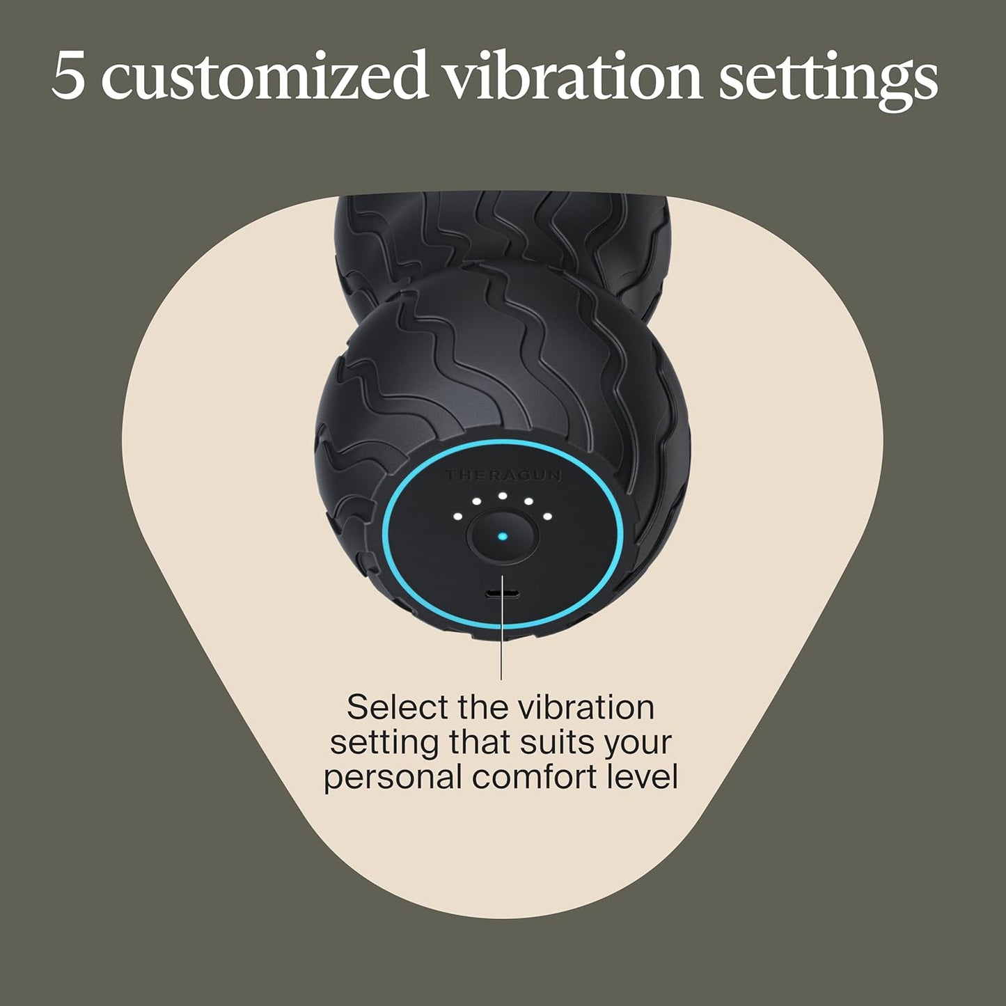 TheraGun Therabody WaveDuo - Ergonomically Contoured Foam Roller - Bluetooth Enabled Muscle Roller for Your Back, Neck & Spine with 5 Customizable Vibration Frequencies in Therabody App