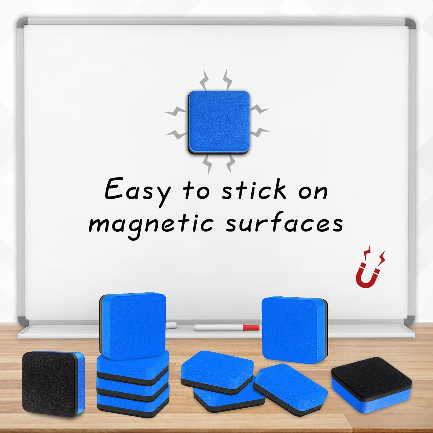 200 Packs Cube Dry Erase Eraser Bulk, Mini Magnetic Whiteboard Dry Erasers Chalkboard Cleaner Wiper for Classroom, School, Home, and Office Supplies