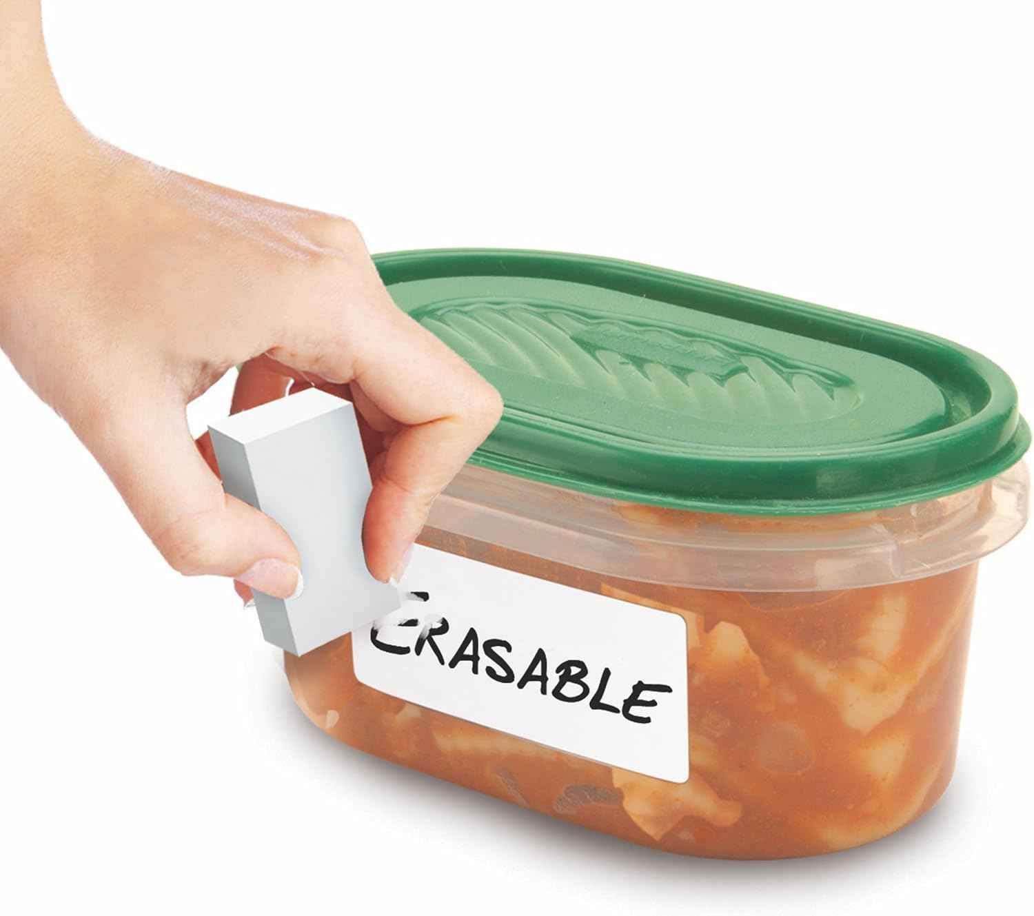 Erasable Food Labels 4-Pack Starter Kits With Pen & Erasers, Reusable Label Multi-Color, Freezer, Microwave & Dishwasher Safe Kitchen Tool for All-Purpose Meal Organization by Jokari