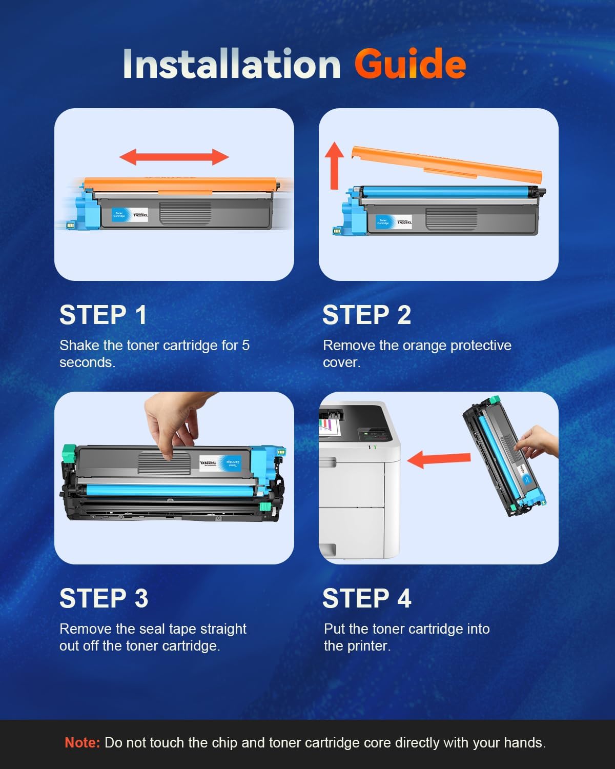 TN229XL Compatible Toner Cartridges Replacement for Brother TN229 TN229XL TN-229XL TN229 XL Work for MFC-L3780CDW MFC-L3720CDW HL-L3280CDW HL-L3220CDW HL-L3300CDW (Black,Cyan,Magenta,Yellow,4 Pack)