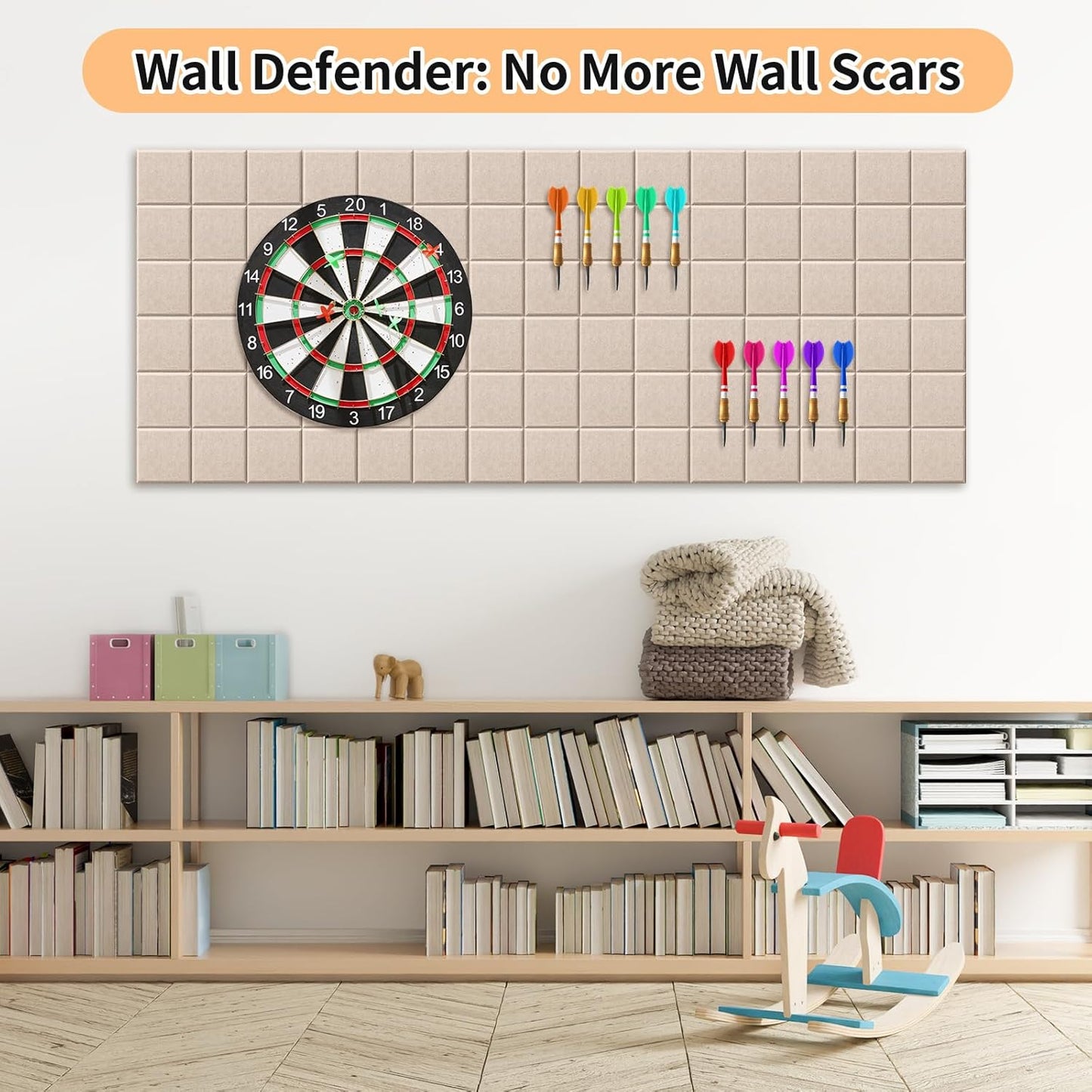 Smarpau Felt Bulletin Boards 48"x36", 12 Pack Large Cork Board for Walls, Pin Board with Removable Adhesive Tabs Pushpins, Cork Wall Tiles for Office Home Classroom - Lumora Desk