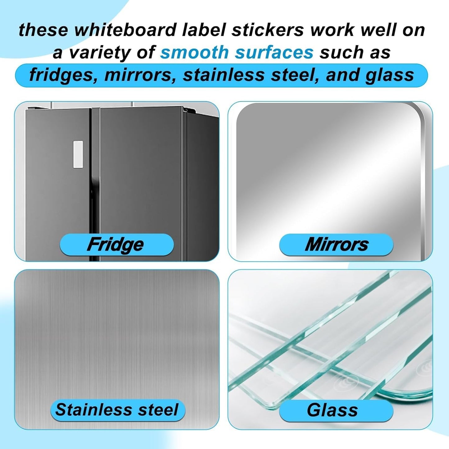 12 Pack Dry Erase Sticky Notes 3x5 inch Reusable Whiteboard Stickers Mini Dry Erase Sticky Notes Removable Sticky Labels with Wipe Cloth for Labels, Lists