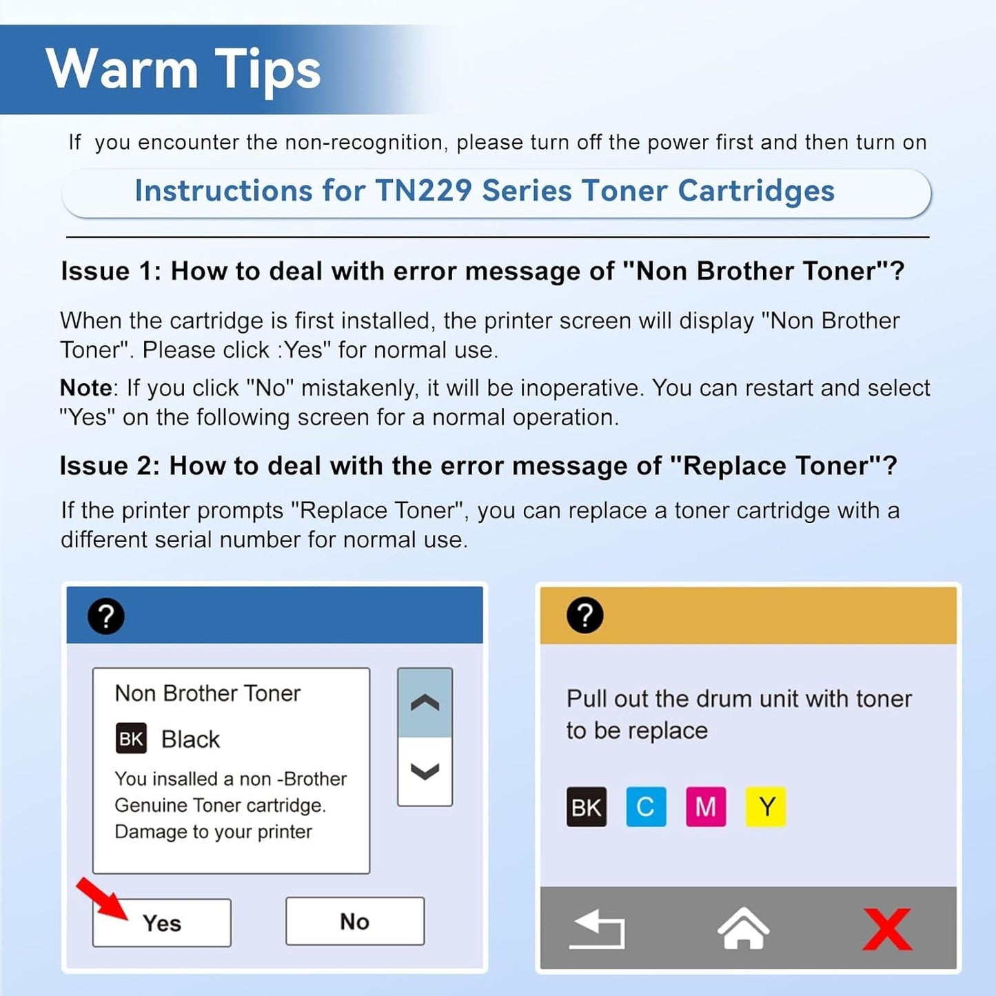 MYTONER TN229XL TN229 Toner Cartridges 5 Pack Compatible Replacement for Brother TN-229 TN-229XL for MFC-L3780CDW MFC-L3720CDW HL-L3280CDW HL-L3220CDW HL-L3300CDW Printer (TN-229XLBK/C/M/Y High Yield)