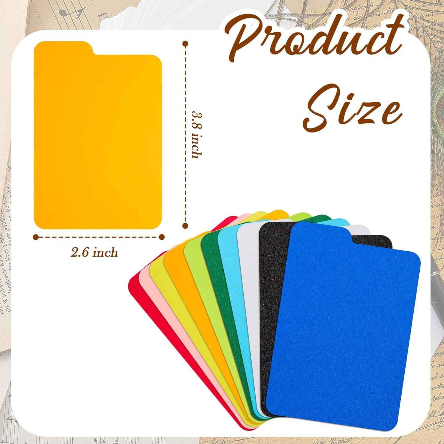 Lewtemi 50 Pcs Card Dividers PP Trading Card Page Dividers Playing Separator for Office and Sports Gathering Storage Supplies, 2.6 x 3.8 Inch, 10 Colors (Multicolor)