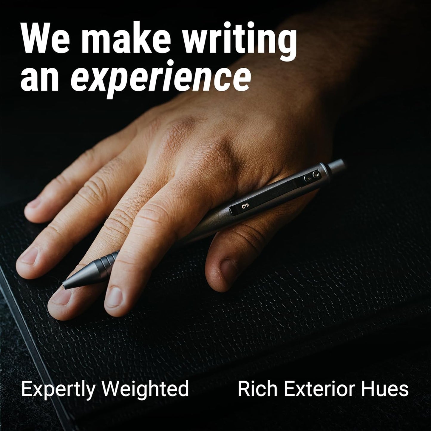 Everyman Grafton Full Click Refillable 0.7mm Ball Point Pen, Crimson | Sleek Anodized Aluminum EDC Pen with Deep Grooved Grip | Smooth Writing Pocket Pen for Office, Travel, Gifting & Daily Use