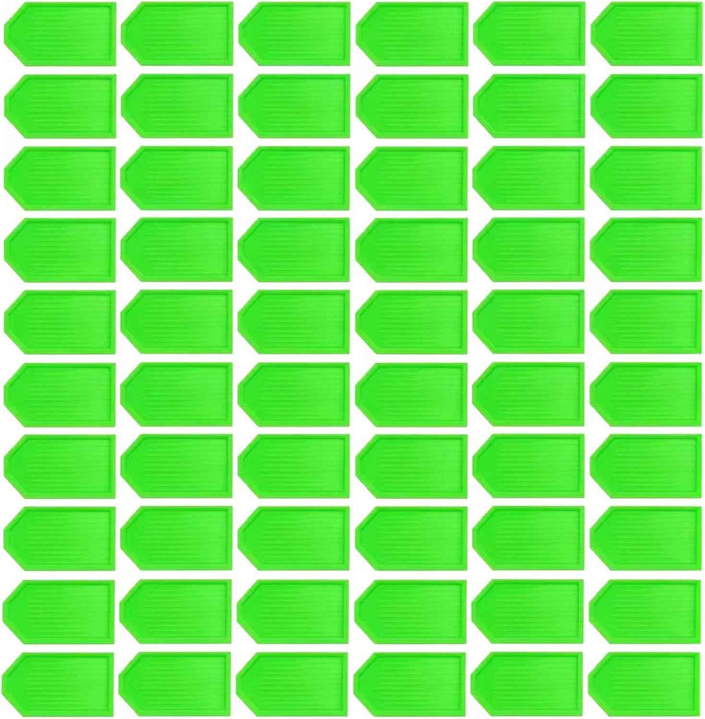 100 Pieces Green Plastic Bead Sorting Trays Diamond Bead Sorting Trays Organizer, Diamond Painting Tool Accessories for DIY Art Craft