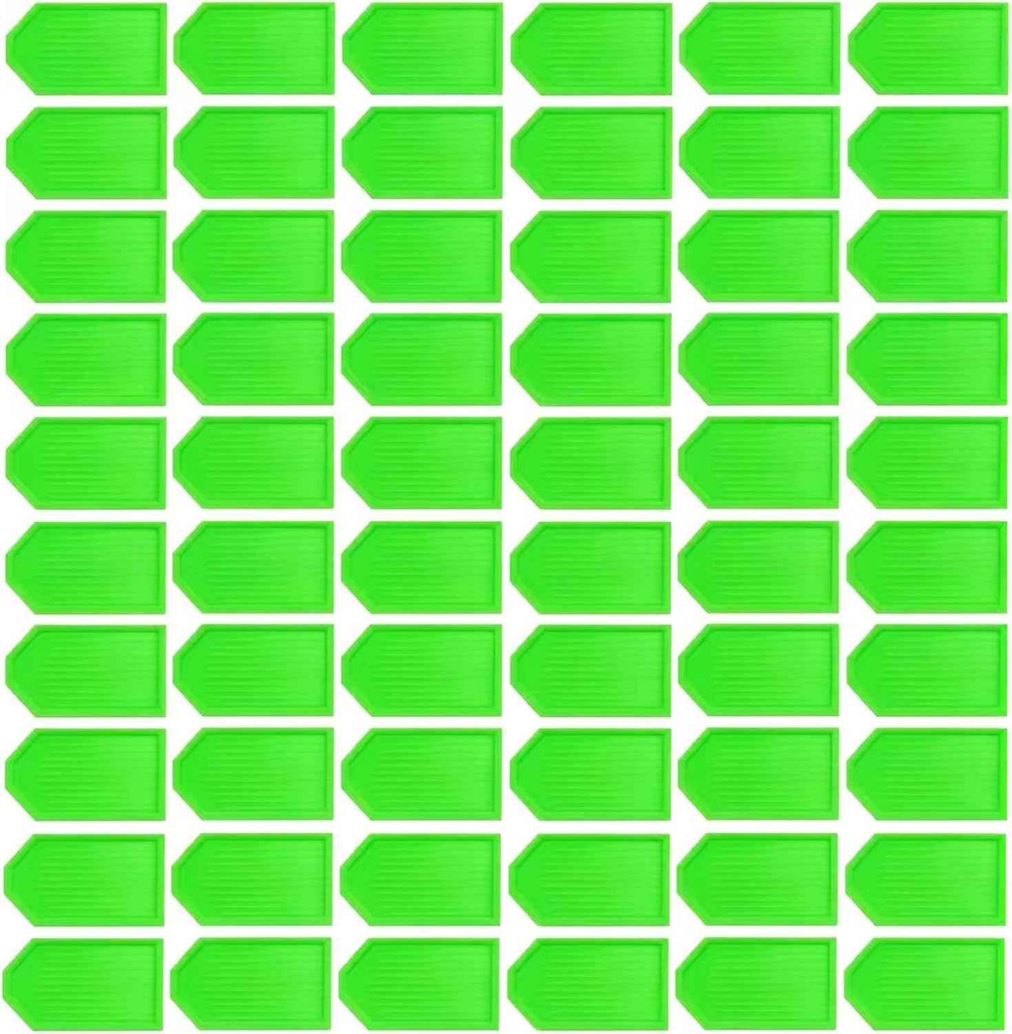 100 Pieces Green Plastic Bead Sorting Trays Diamond Bead Sorting Trays Organizer, Diamond Painting Tool Accessories for DIY Art Craft