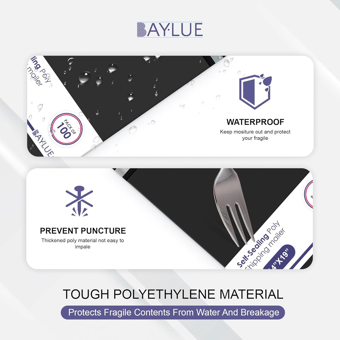 Black Large Poly Mailers 14.5x19 Inch | Strong Adhesive Self-Seal Mailer Bag | Tear, Tamper, Water Resistant Shipping Envelopes | Thick Strong polymailer Bags | Clothing Shipping Bags | 500 Pcs Bulk - Lumora Desk