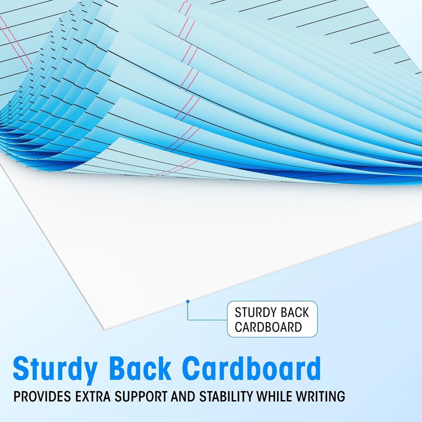 3pcs Legal Pads 8.5 x 11, Notepads 8.5 x 11 Inch, Color Note Pads Clear Print Writing Pads of Paper, Memo Pads , Perforate Legal Notepads Paper , Wide Ruled Lined with Sturdy Back,30 Sheets/Pack