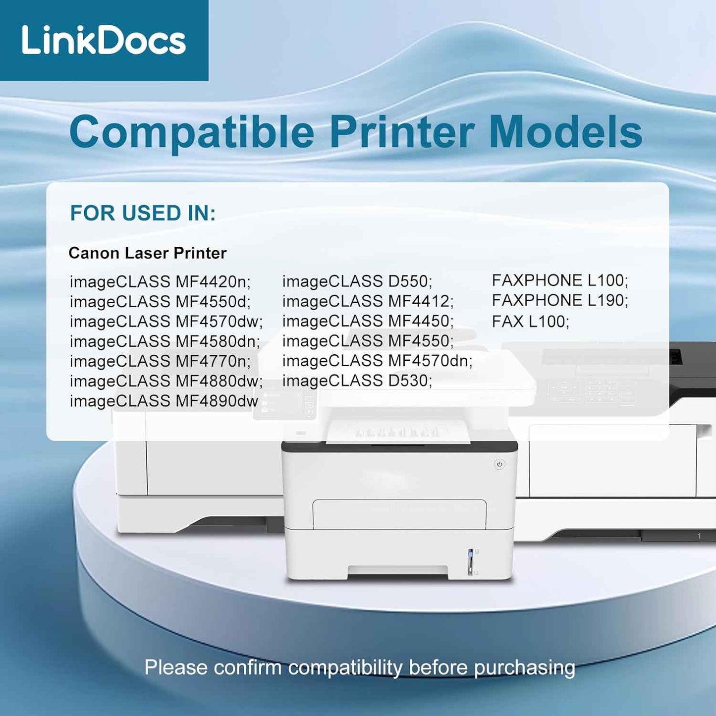 LinkDocs 128 CRG-128 Toner Cartridge Replacement for Canon 128 CRG-128 3500B001AA Used with Canon ImageCLASS D530 D550 MF4570dw MF4770n MF4880dw MF4890dw MF4450 MF4420n FaxPhone L190 L100 Printer