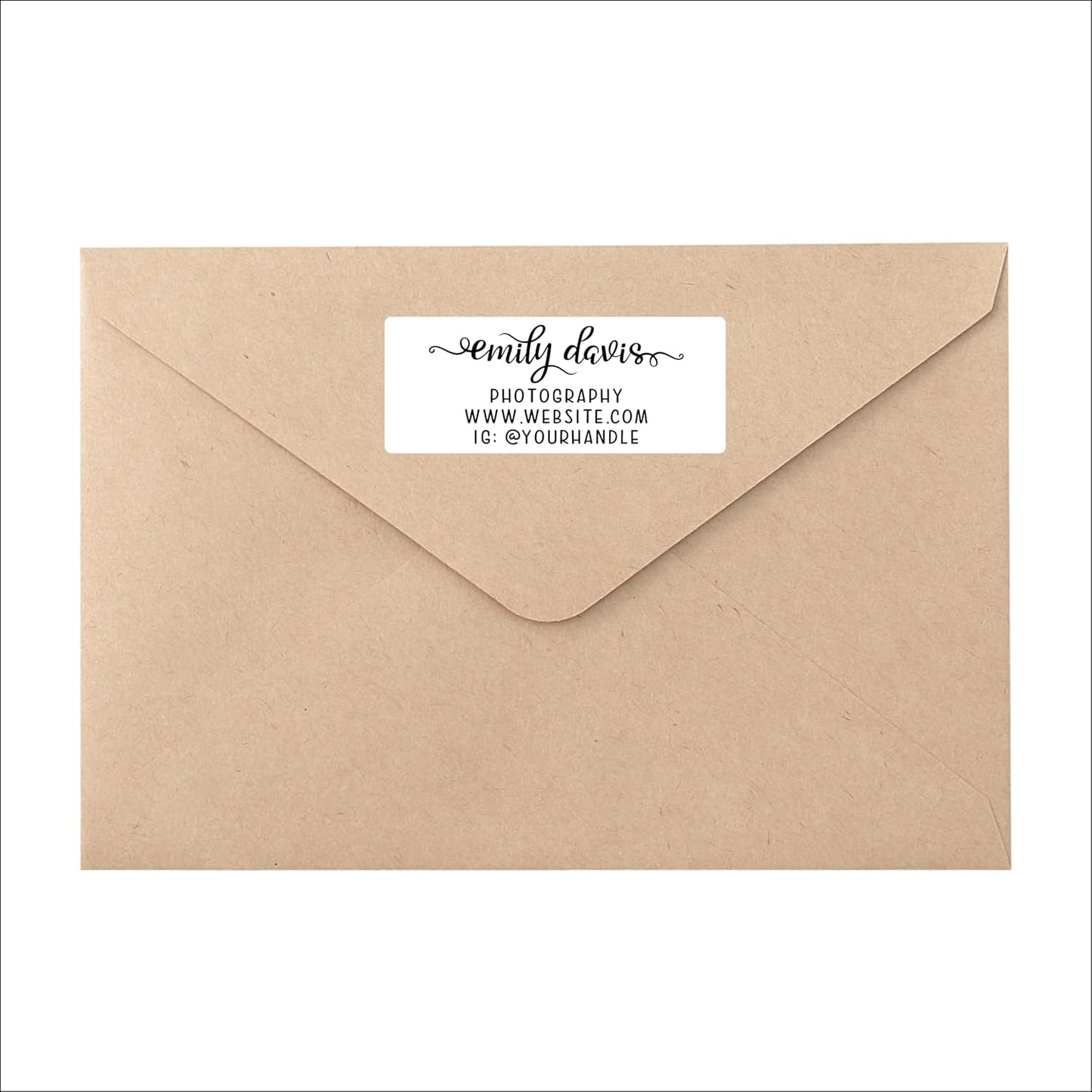 White Address Labels - Personalized Name Stickers, Custom Printed Return Mailing and Shipping Labels for Envelopes, Packages, Business, Home Use (Pretty Lowercase Script) - Lumora Desk