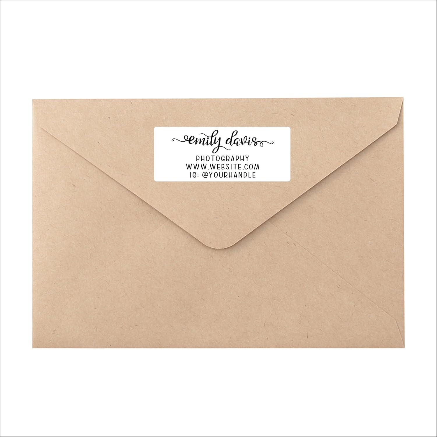 White Address Labels - Personalized Name Stickers, Custom Printed Return Mailing and Shipping Labels for Envelopes, Packages, Business, Home Use (Pretty Lowercase Script) - Lumora Desk