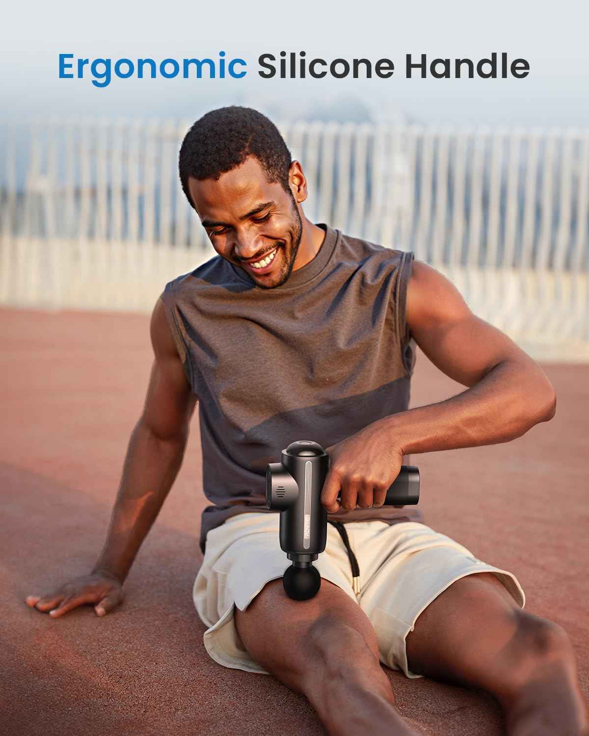 RENPHO Active 2 Massage Gun Deep Tissue, Fathers Day Dad Gifts, Percussion Handheld Neck Massager FSA Eligible, Electric Mini Back Massagers with Carry Case for Athletes Men Women, HSA