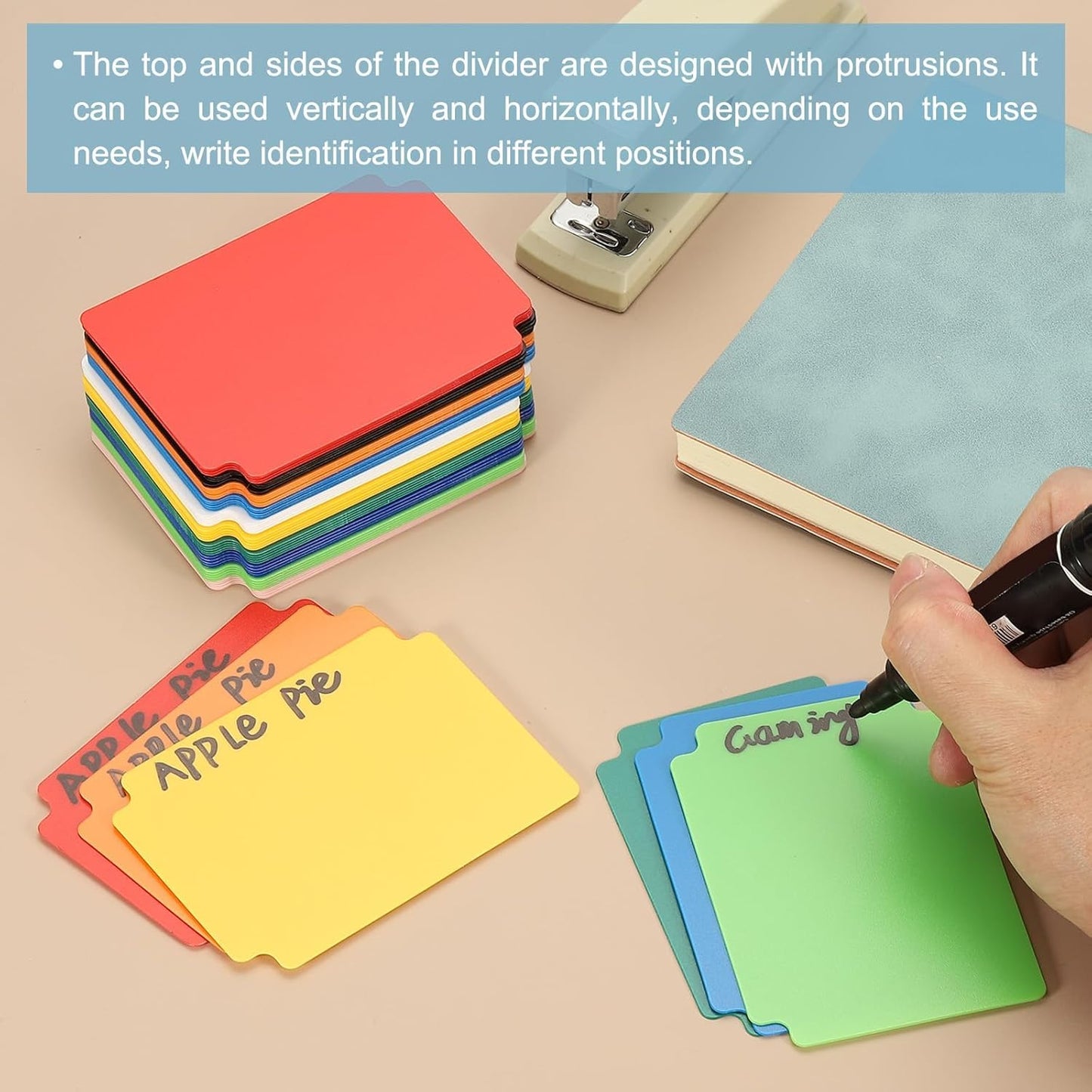 PATIKIL Trading Card Dividers, 50 Pcs Index Card Football Card Sorter Storage Boxes Organizer Tray Accessories for Sports Game Baseball Card, Black