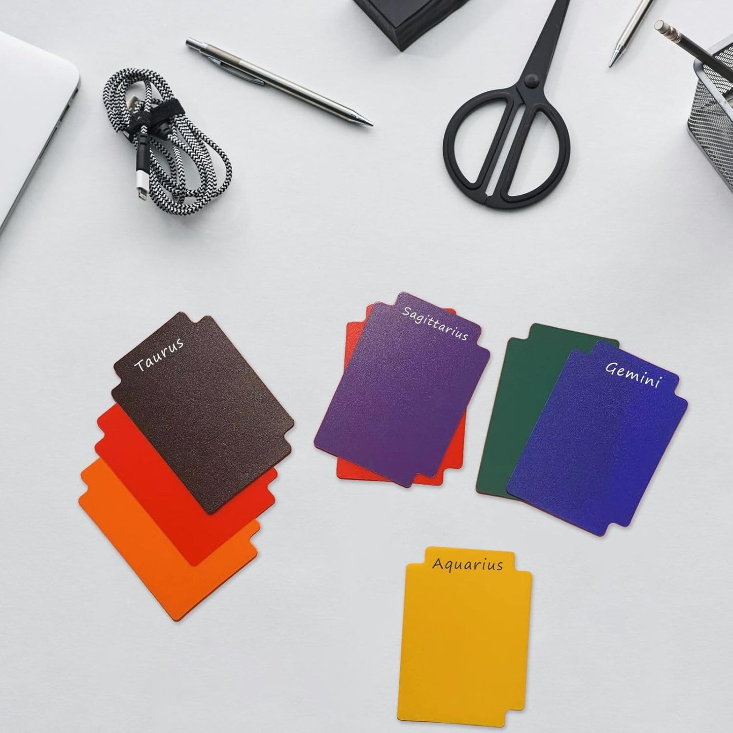 Trading Card Dividers 100 Pieces Multicolor Card Dividers with Tabs Plastic Cards Separators for Games and Sports Card Box Divider 2.7 x 3.8 Inches