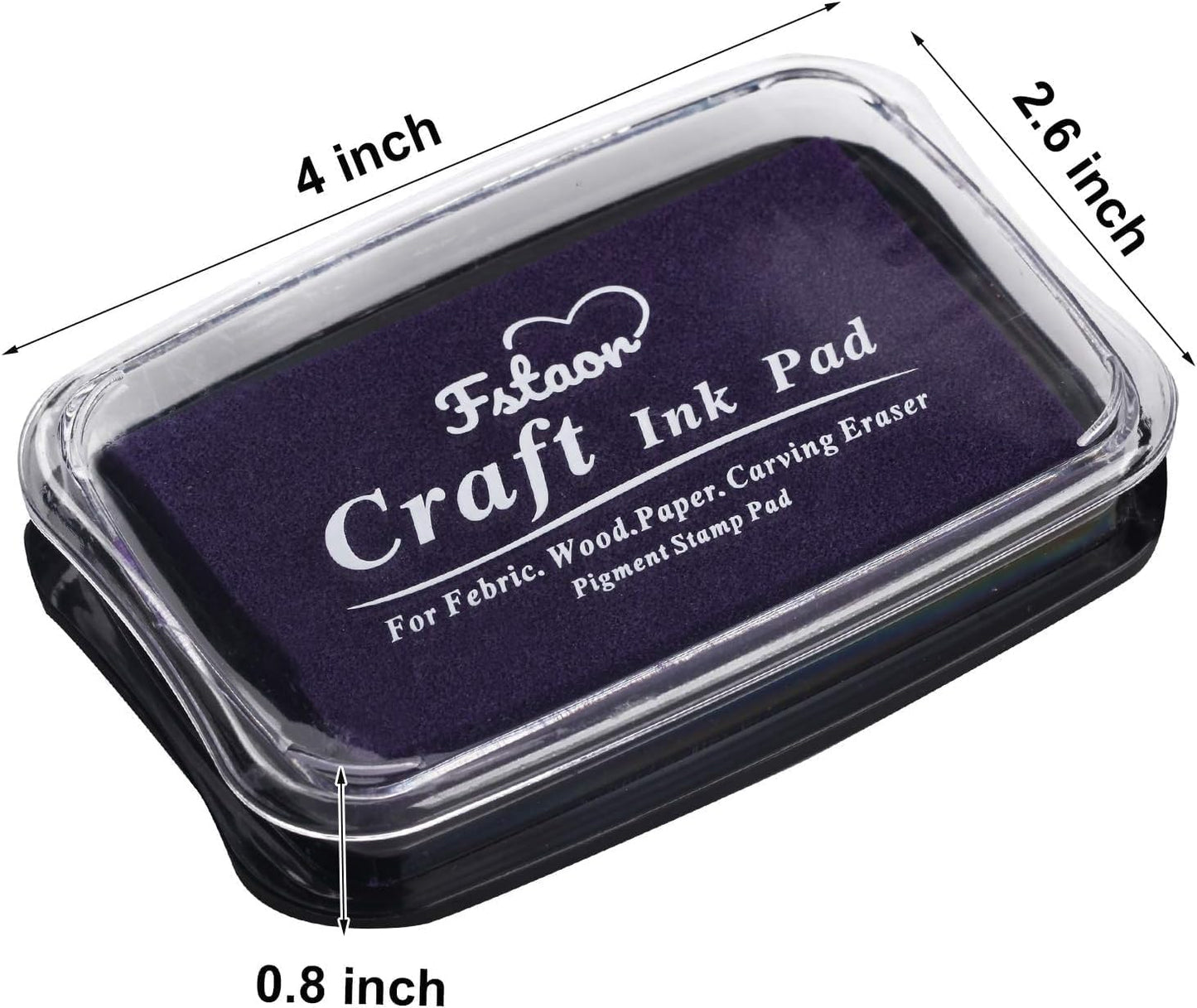 Large Finger Ink Pads for Kids Washable Craft Ink Stamp Pads, DIY for Rubber Stamps, Paper, Scrapbooking, Wood Fabric, Best Gift for Kids (3 x2inch Purple)