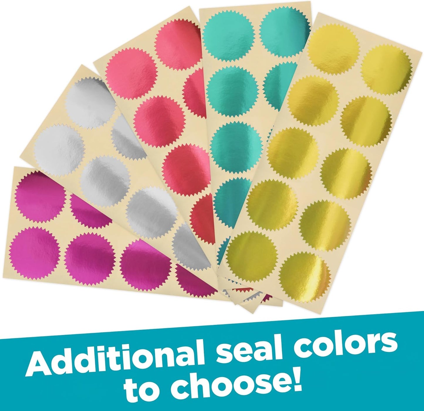 MaxMark Notary Seal Round Pink Embosser for Indiana State - Includes Gold Burst Seal Labels (50 Count)