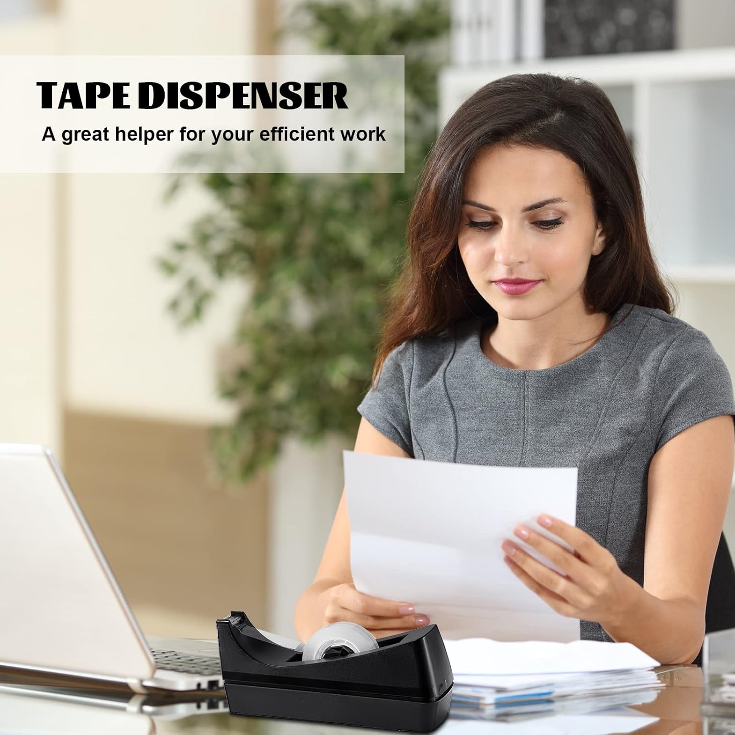 6 Pack Desktop Tape Dispenser Tape Roll Non Skid Base Tape Dispensers for Office Home School (Tape Not Included) - Lumora Desk