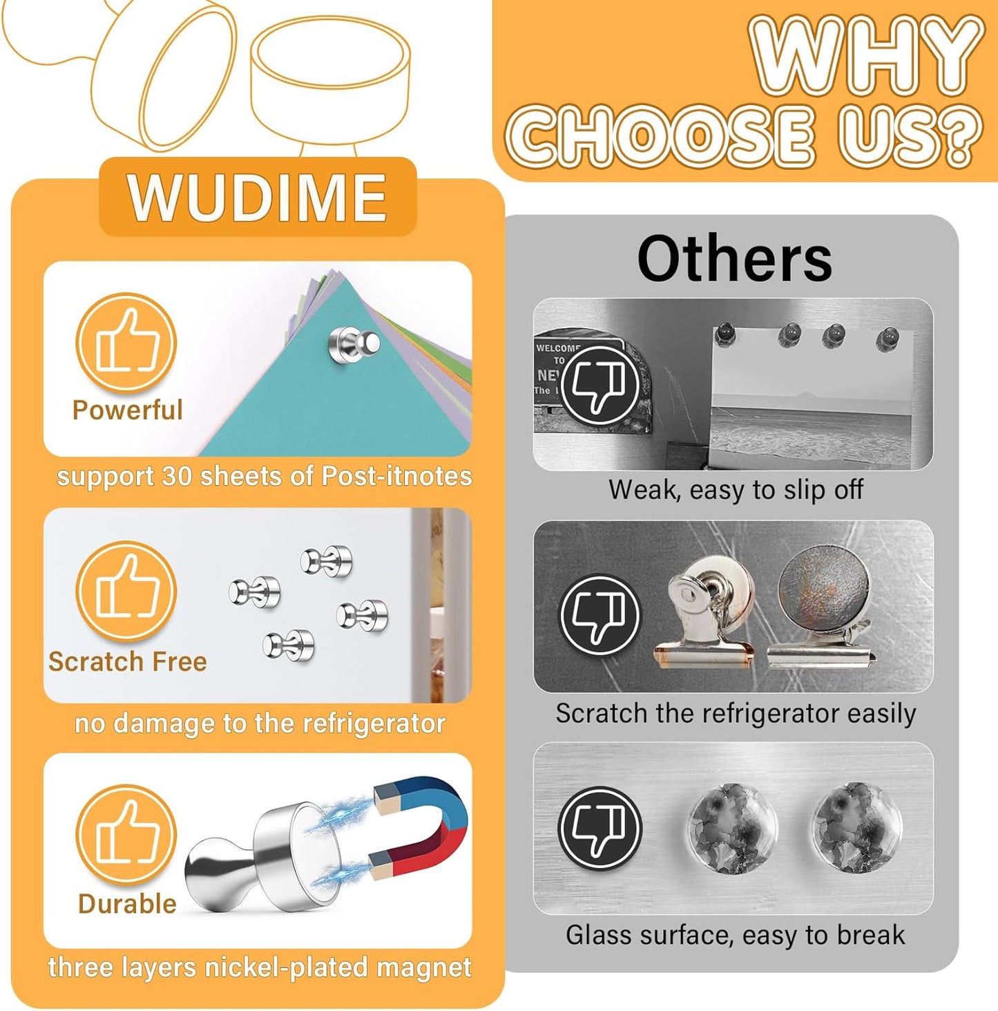 12Pcs Strong Magnets for Whiteboard, Fridge Magnets Adults, Refrigerator Magnets, Magnet Fridge, Small Strong Magnets for Kitchen, Office, Classroom, Locker
