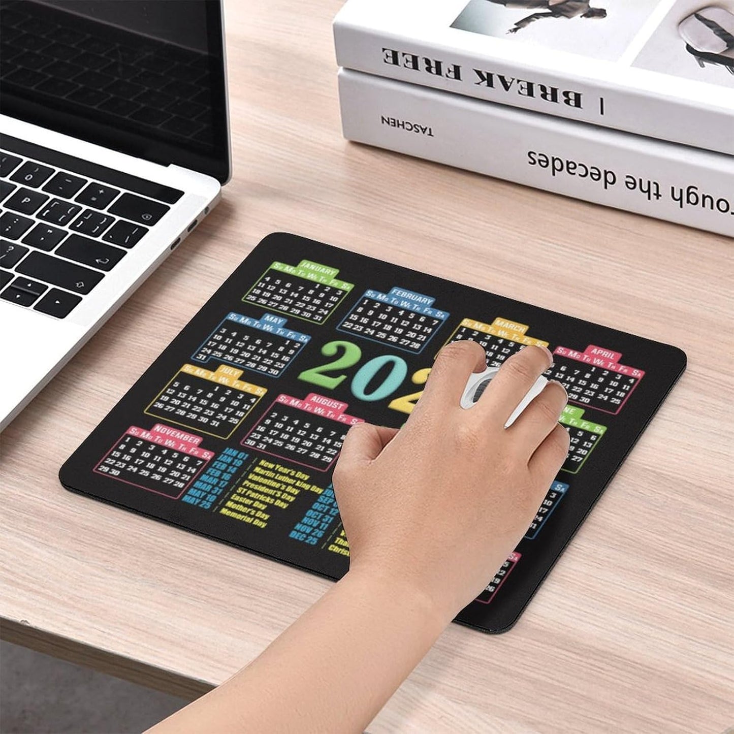 2026 Mouse Pad Calendar,Computer Mouse Pads Calendars Non-Slip Rubber Desk Mat Mousepad Gaming Office Keyboard Mat (9.45x7.87 in)