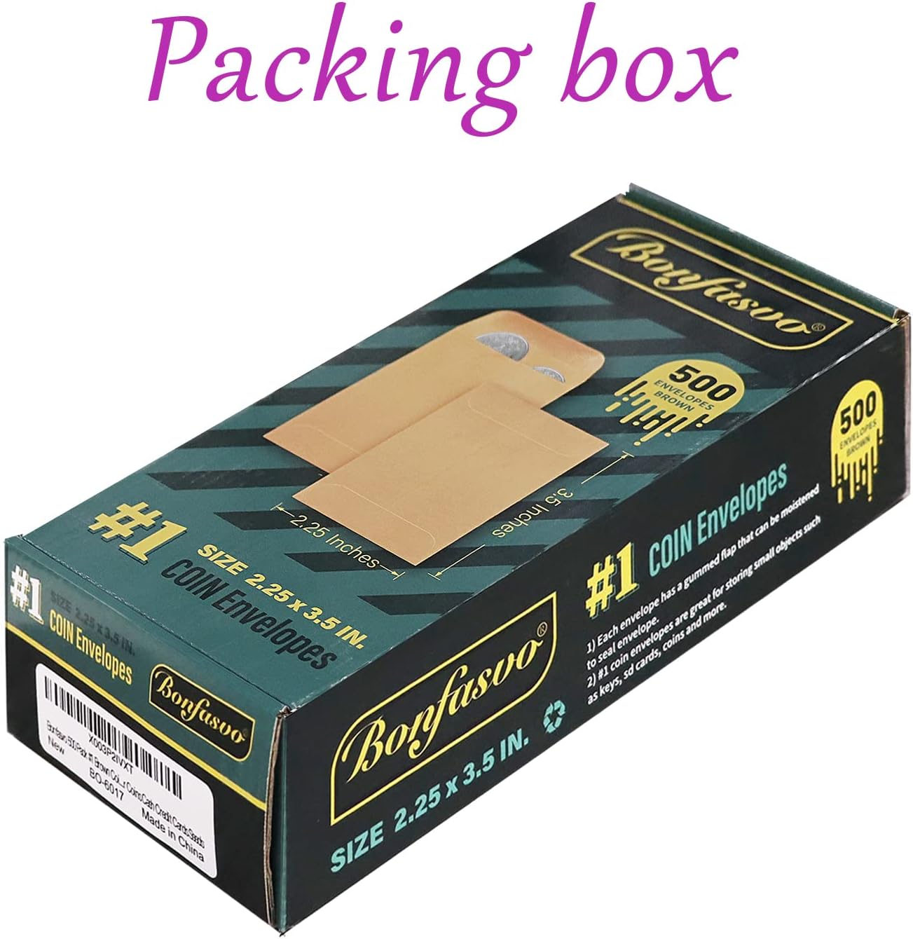 500 Pack #1 Brown Coin Envelope 2.25 X 3.5 inches Kraft Envelopes Classic Small Parts Envelopes with Self Adhesive Gummed Flap for Coins Cash Credit Cards Seeds - Lumora Desk