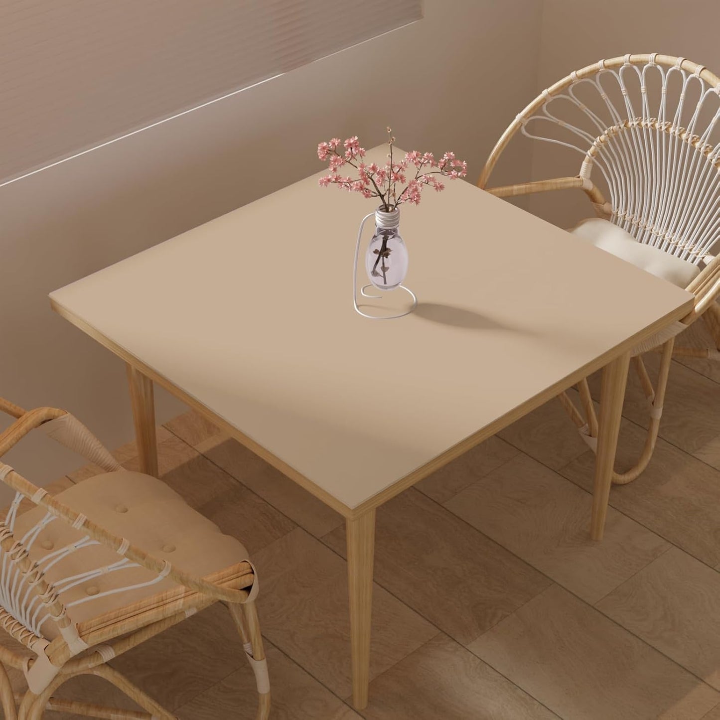 Leather Table Cover,1.8mm Thick,42x42 Inch Table Protector,Table Protector for Dining Room Table,Dining Table Cover,Table Cover Protector,Coffee Table Covers(Light Brown+Gray,42x42)
