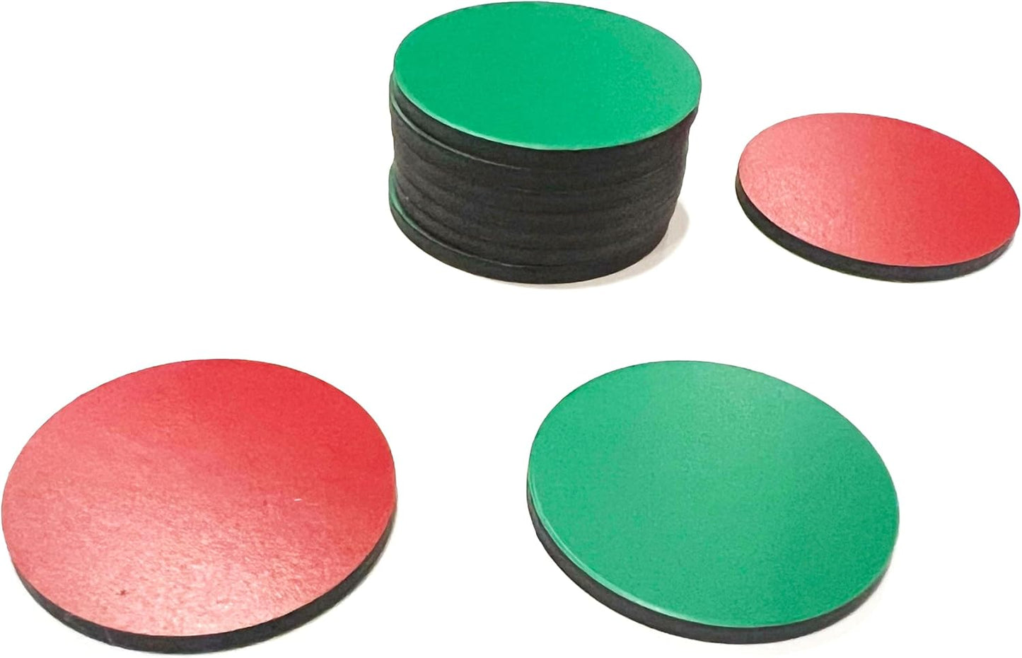 25-Pack, Double-Sided Reg Green Flip Magnet - 1" Red/Green, Go - No Go, Reversible Indicator for Efficient Organizational Communication, Ideal Indicator for Steel Surfaces