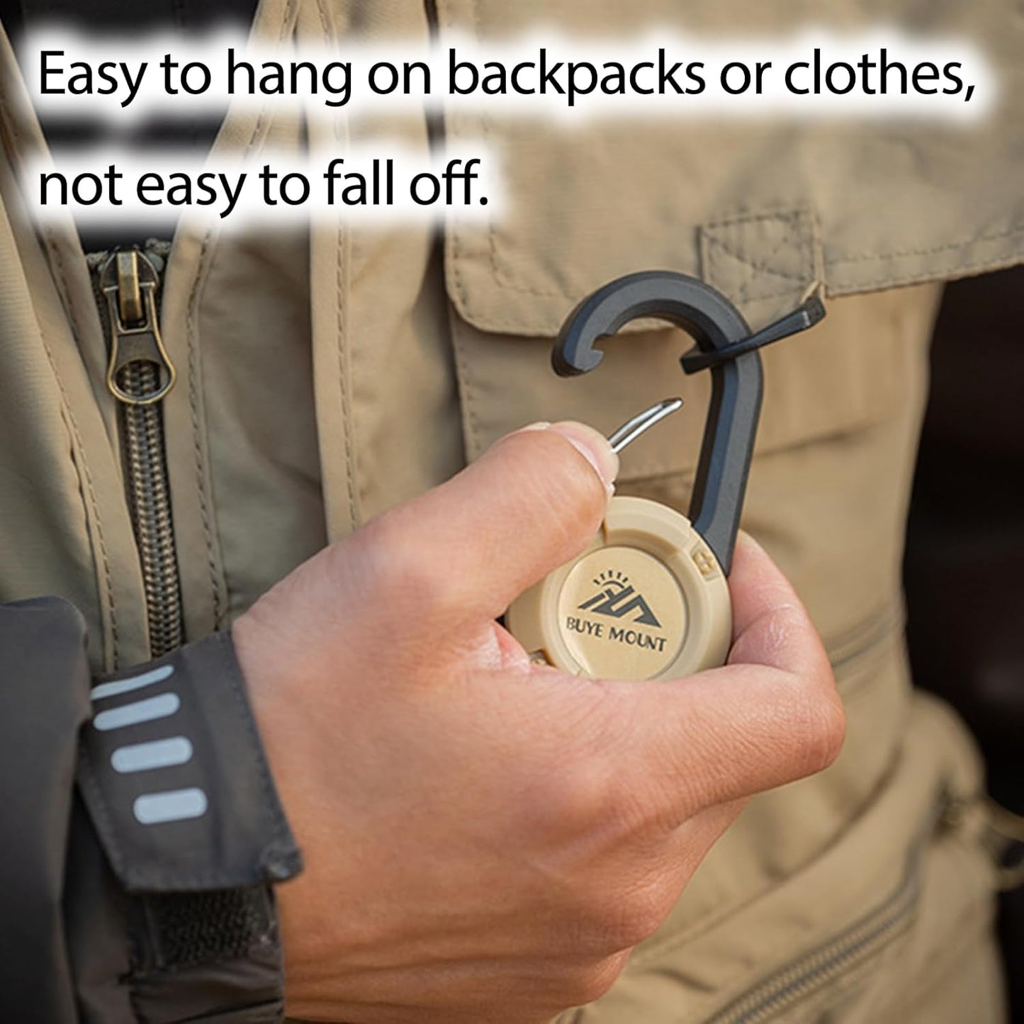 Retractable Keychain Heavy Duty, Multitool Carabiner Badge Holder, Retractable Keychain Clip Id Holder, Upgraded 58cm Stainless Steel Cord, Suitable for Men and Women Black