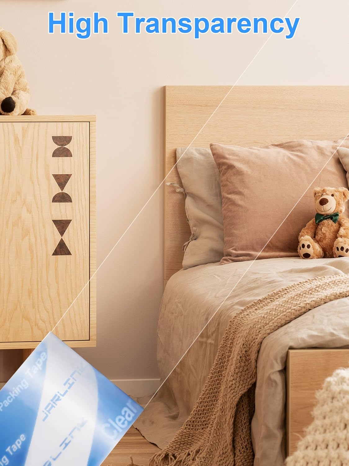 JARLINK Clearer Packing Tape 18 Rolls, Heavy Duty Packaging Tape for Shipping Packaging Moving Sealing, 2.8mil Thicker, 1.88 inches Wide, 60 Yards Per Roll, 1080 Total Yards