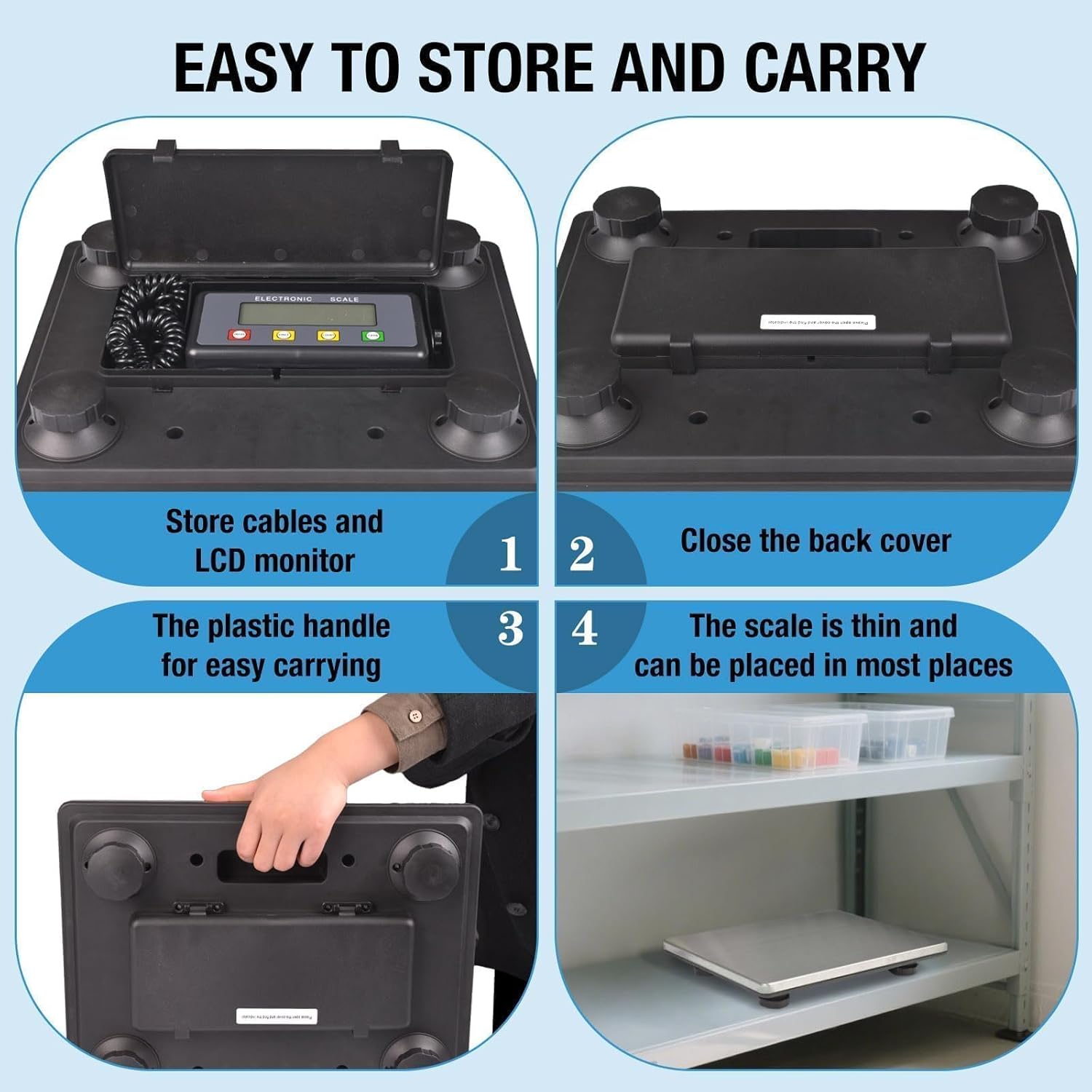 SurmountWay Large Shipping Scale, 440lb/0.35oz Digital Postal Scale with Tare/Count/Auto-Off Function, High Accurate Shipping Scale for Packages,Small Business,Luggage,Warehouse,Home (15.3"x11.8") - Lumora Desk
