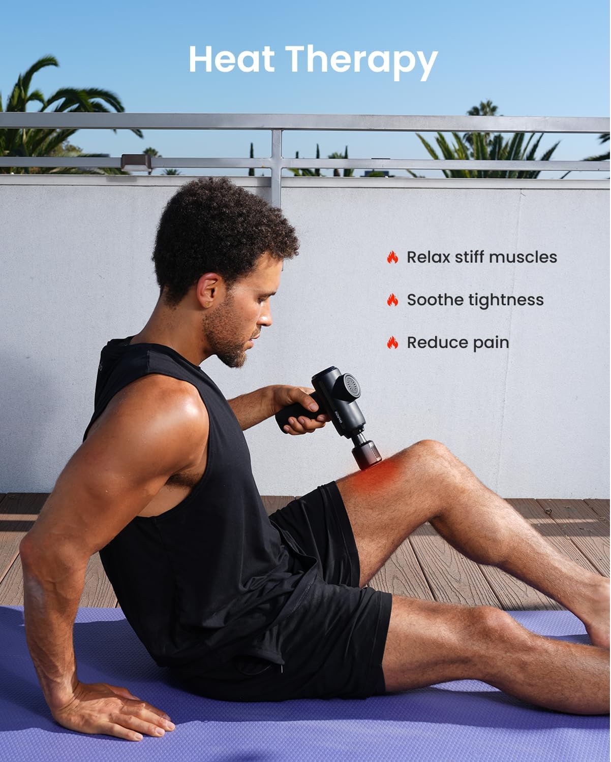 RENPHO Active Thermacool 2 Massage Gun with Heat and Cold, Fathers Day Dad Gifts [2026 Upgraded] Handheld Percussion Deep Tissue Neck Back Muscle Massager, FSA Approved Gift for Men Women Athletes HSA