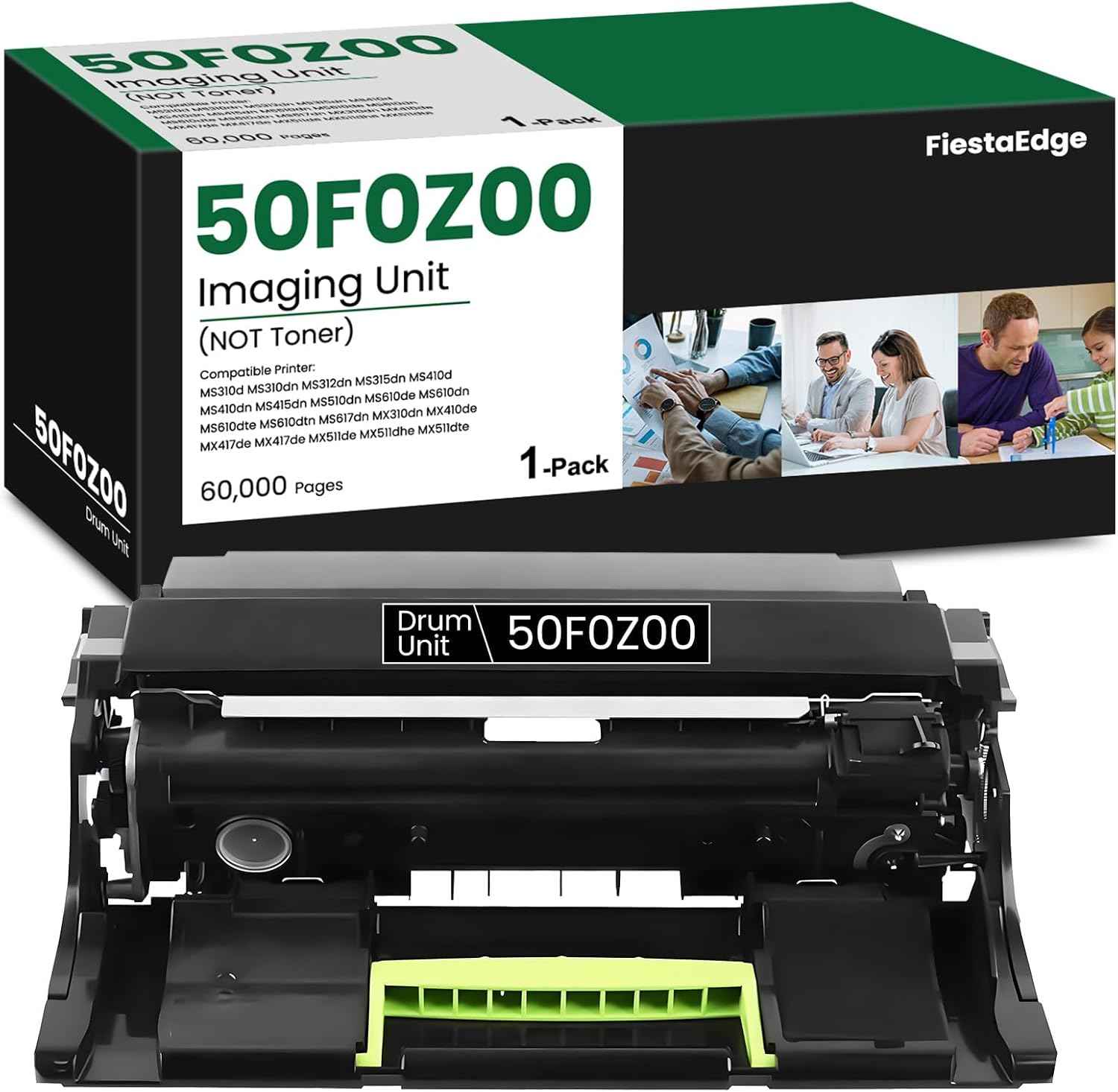 50F0Z00 Imaging Unit High Yield 500Z Black (Not Toner) Remanufactured 50F0Z00 500ZG Compatible for Lexmark 50F0Z00 for MS310 MS410 MS510 MS610 MX310 MX410 MX510 MX610 Series Printer, 1-Pack