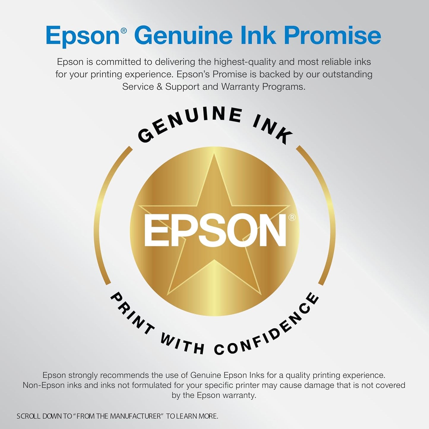 Epson EcoTank ET-2980 Wireless All-in-One Color Supertank Printer with up to 3 Years of Ink, Refillable Tanks, Perfect for Home, 15 PPM, 1.44" Color Screen, Auto 2-Sided Printing – White (Renewed)