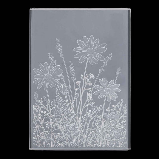 3D Embossing Folder, 5x7in Flower Leaf Background Plastic Embossing Folders for Card Making Embossed Template Plates for DIY Craft Tools Scrapbooking Paper Album Supplies